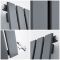 Design Heizkörper Horizontal (Einlagig) 635mm x 630mm | Anthrazit - Delta
