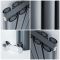 Aluminium Design Heizkörper Horizontal Anthrazit 600mm x 590mm 1149W (doppellagig) - Revive Air