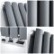 Design Heizkörper Mittelanschluss Vertikal Anthrazit 1600mm x 354mm 1162W (doppellagig) - Revive Caldae