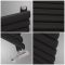 Design Heizkörper Horizontal (Einlaging) 635mm x 590mm | Schwarz - Revive
