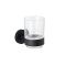 Nox Wandhalter mit Glas Mattschwarz