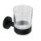 Nox Wandhalter mit Glas Mattschwarz