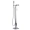 Freistehende Wannenarmatur mit Wasserfallausguss – inkl. Handbrause – Chrom – Parade