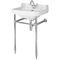 Nostalgie Bad Komplettset - Viertelkreis-Dusche, Stand-WC und Waschtisch mit Metallgestell – Richmond