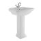 1-Loch Stand-Waschbecken mit Säule 605mm x 470mm - Chester