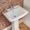 1-Loch Stand-Waschbecken mit Säule 605mm x 470mm - Chester