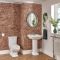 1-Loch Stand-Waschbecken mit Säule und Stand-Toilette Set - Chester
