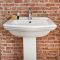 1-Loch Stand-Waschbecken mit Säule und Stand-Toilette Set - Chester