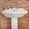 2-Loch Stand-Waschbecken mit Säule und Stand-Toilette Set - Chester