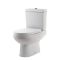Stand-WC mit aufgesetztem Spülkasten | Abgang senkrecht - Spülknopf (Farbe wählbar) | inkl. Sitz mit Absenkautomatik - Covelly