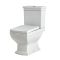 Retro Stand-WC mit aufgesetztem Spülkasten & Spülknopf (Farbe wählbar) | inkl. Sitz mit Absenkautomatik - Chester