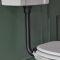 Traditionelles Stand WC erhöht mit erhöhtem Spülkasten inkl. Toilettensitz in Weiß, Farbe des Griffes Wählbar - Richmond