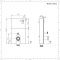 Saru Sanitärmodul H 822mm Schwarz für Stand-WC