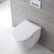 Rundes Hänge-WC Weiß ohne Spülrand inkl. Sitz mit Absenkautomatik - Ashbury