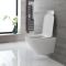 Randlose Hängetoilette mit Sitz, Weiß - Exton