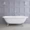 Freistehende Badewanne mit Mittelablauf, 1780mm x 825mm | Weiß, Farbe der Füße wählbar – Oxford