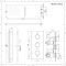 Duschsystem mit Thermostat und Umsteller– mit schmalem Wasserfall-Duschkopf und Brausestangenset - Chrom – Como