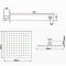 Duschsystem Kubix inkl 30x30cm Kopfbrause, Handbrause & Thermostat Duscharmatur