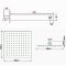 Duschsystem Kubix inkl 30x30cm Kopfbrause, Handbrause & Thermostat Duscharmatur