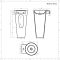 Standwaschbecken, rund - 398mm x 498mm, mit 1 Hahnloch – Covelly