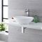 Aufsatzwaschbecken, oval – 520mm x 320mm, ohne Hahnloch - Kenton