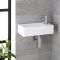 Hängewaschbecken, rechteckig – 450mm x 250mm, mit 1 Hahnloch - Sandford