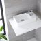 Aufsatzwaschbecken, rechteckig – 400mm x 220mm, mit 1 Hahnloch – Halwell