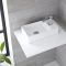 Aufsatzwaschbecken, rechteckig – 400mm x 220mm, mit 1 Hahnloch – Halwell