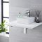 Aufsatzwaschbecken, quadratisch – 280mm x 280mm, mit 1 Hahnloch – Halwell