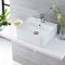 Aufsatzwaschbecken, rechteckig – 460mm x 420mm, mit 1 Hahnloch – Exton