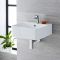 Hängewaschbecken, rechteckig – 460mm x 420mm, mit 1 Hahnloch – Exton