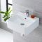 Hängewaschbecken, rechteckig – 460mm x 420mm, mit 1 Hahnloch – Exton