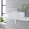 Aufsatzwaschbecken, rechteckig, 520mm x 420mm - mit Wasserfall-Einhebelmischer - Exton