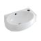 Hängewaschbecken, oval, 430mm x 280mm, Eckeinbau - mit Wasserfall-Einhebelmischer - Ashbury