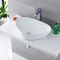 Aufsatzwaschbecken, oval – 590mm x 390mm, ohne Hahnloch – Select