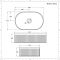 Geriffeltes Aufsatzwaschbecken 490mm x 310mm – Oval - Florence