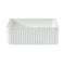 Geriffeltes Aufsatzwaschbecken 380mm – Eckig - Florence