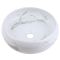 Rundes Aufsatzwaschbecken 360mm (Ohne Hahnloch) – Marmoreffekt- Alden