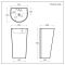 Standwaschbecken 535mm x 480mm (1 Hahnloch) - Axton