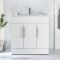 Waschtischunterschrank mit Waschbecken 810mm (Farbe wählbare) - Farbe und Design der Griffe wählbar – Cluo