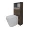 Badezimmerset 800mm Waschtischunterschrank und WC mit Spülkastenverkleidung - Dunkle Eiche - Hoxton