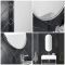 Ovaler Badspiegel mit Rahmen in Chrom, wandmontiert, 1000mm x 400mm - Gianna