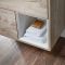 Milano Bexley - Modern 1200mm Wall Hung Open Shelf Vanity Unit with Double Basin- Choice of Finish and LED