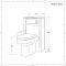 Waschtischunterschrank 400mm & WC-Einheit Hellgrau mit Covelly-Stand-WC | Farbe und Design der Griffe wählbar - Warwick