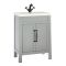 Waschtischunterschrank 600mm & WC-Einheit Hellgrau mit Richmond-Stand-WC | Farbe und Design der Griffe wählbar - Warwick