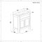 Waschtischunterschrank 600mm & WC-Einheit Hellgrau mit Richmond-Stand-WC | Farbe und Design der Griffe wählbar - Warwick