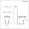Nostalgie Stand WC mit 500mm Spülkastenverkleidung Rauchgrau, inkl. Spülkasten und Sitz - Thronton