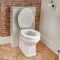 Nostalgie Stand WC mit 500mm Spülkastenverkleidung Rauchgrau, inkl. Spülkasten und Sitz - Thronton