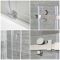Badewannenaufsatz mit Schiebetür, Chrom - 1400mm x 1700mm - Portland