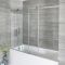 Badewannenaufsatz mit Schiebetür, Chrom - 1400mm x 1700mm - Portland